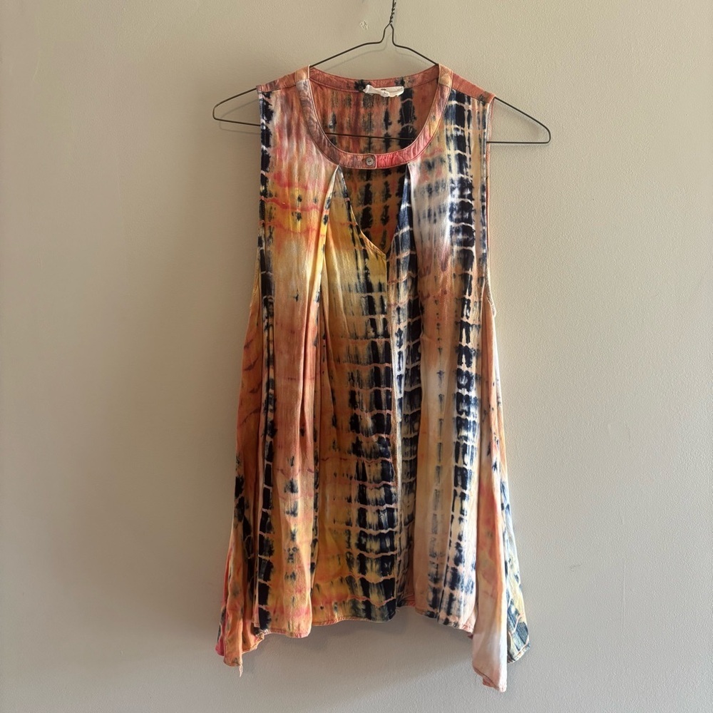 entro Multicolor Tie-Dye Sleeveless Swing Tank
